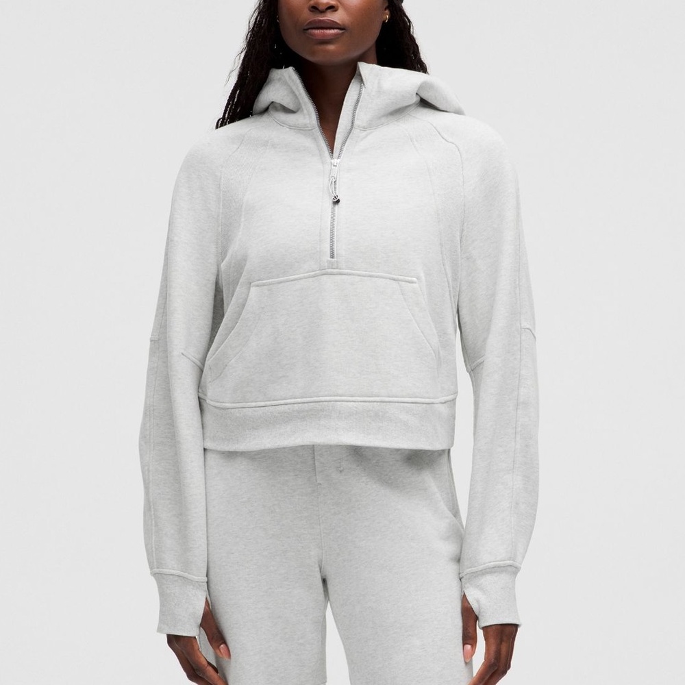 Lululemon Athletica Light Gray Half-Zip Hoodie